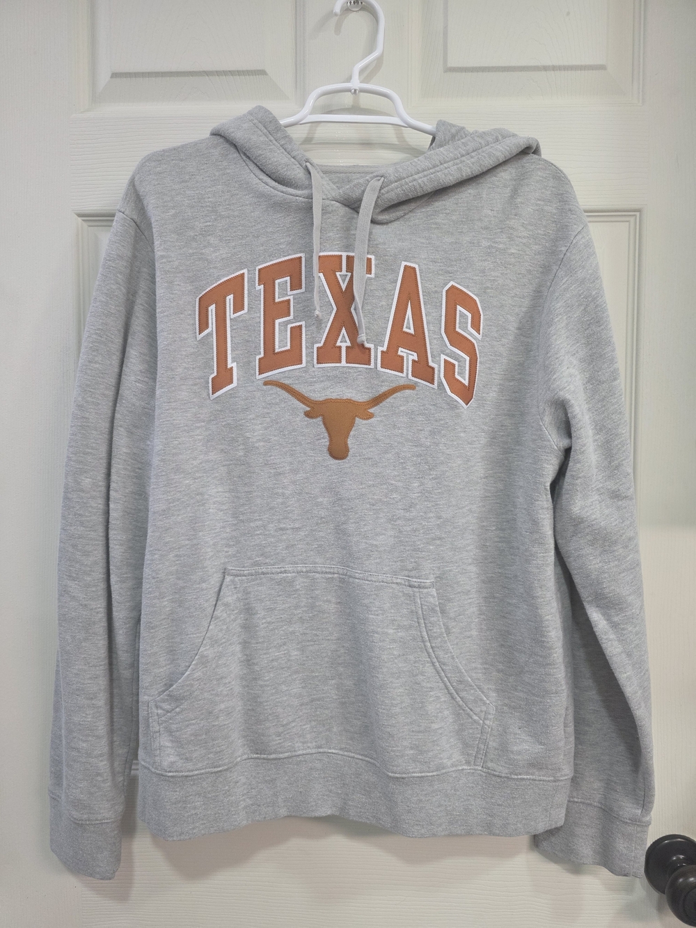 Fanatics Gray Hoodie with Burnt Orange Texas Logo